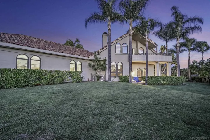 This grassy area is off the side of the attached guest casita.