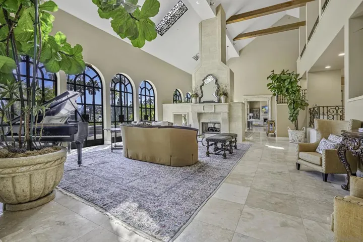 Wonderful space and light in the living room and dining room