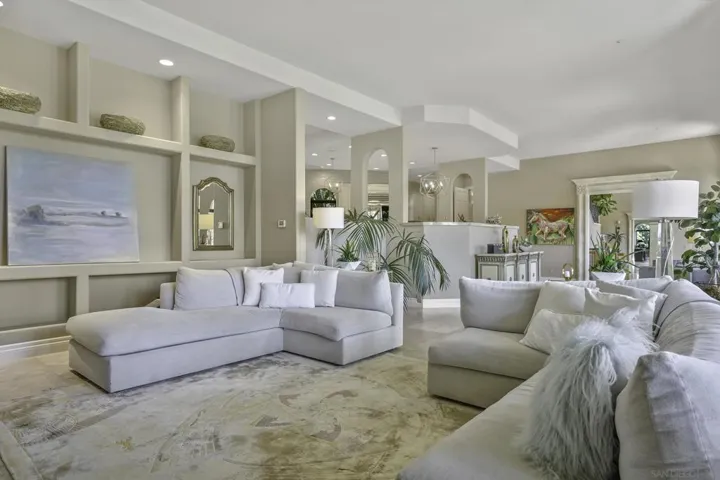 Family room is conveniently located off the kitchen