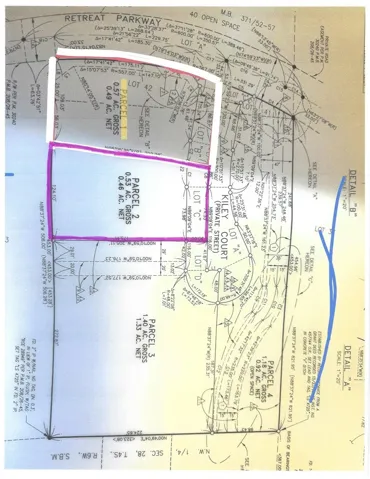 Purple outlined Area