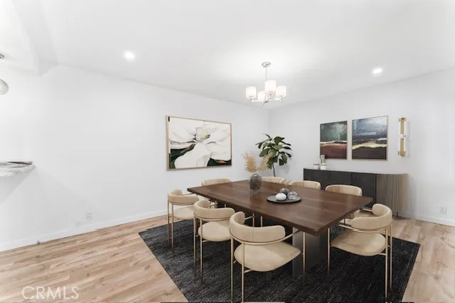 Dining room virtually staged