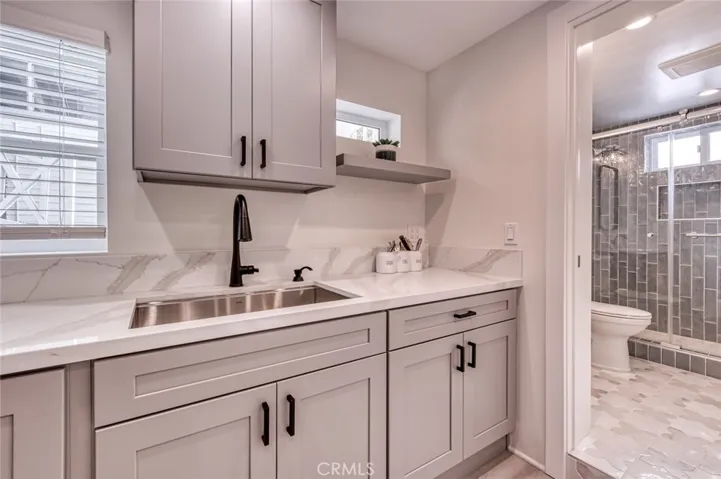 Kitchen and bathroom