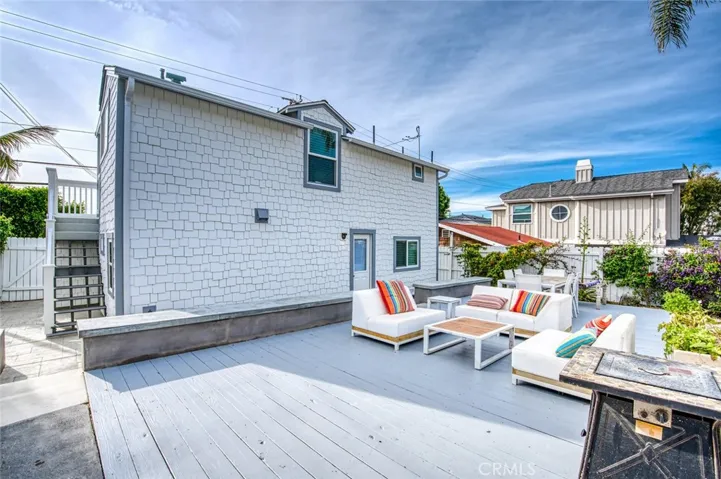 Outdoor space and deck