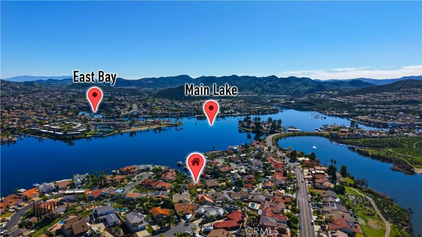 Sheltered cove off main lake