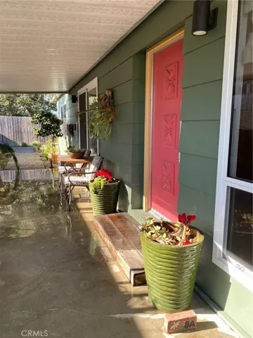 Front door and patio