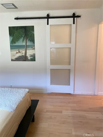 Barn door primary bath/bedroom
