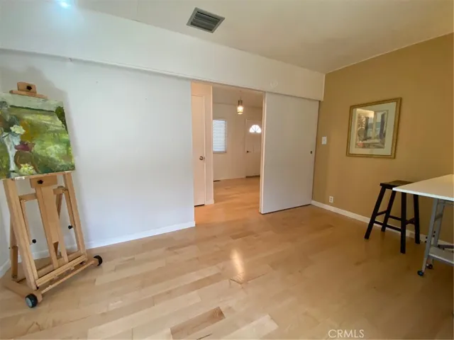 Art/Bedroom door with one slider open