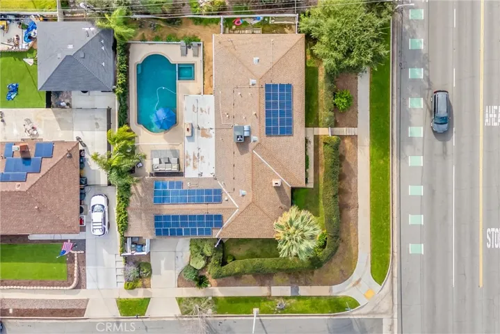 ariel view.  Main house and guest suite