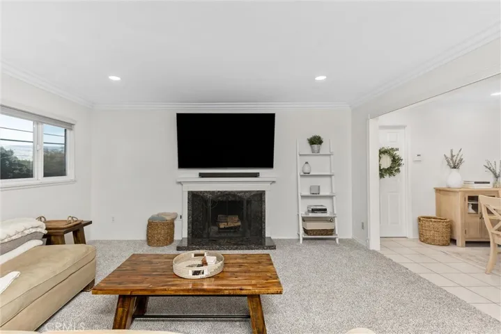 main living room open to dining area and kitchen