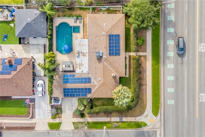 ariel view.  Main house and guest suite