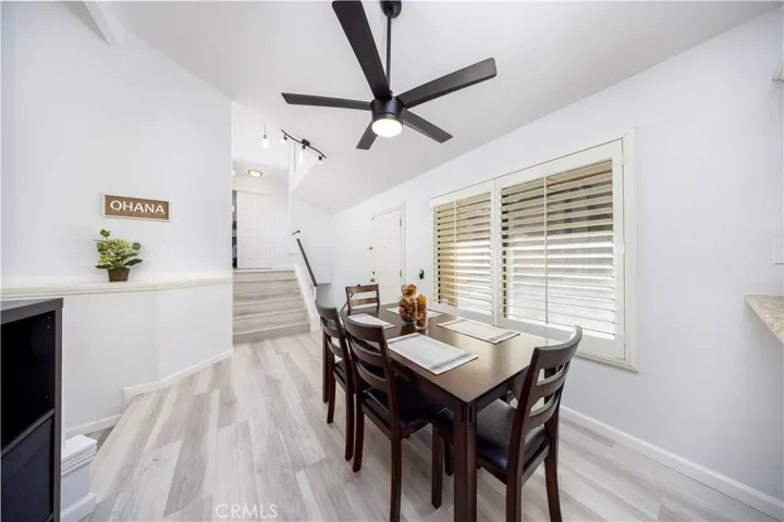 Open layout kitchen and dining room