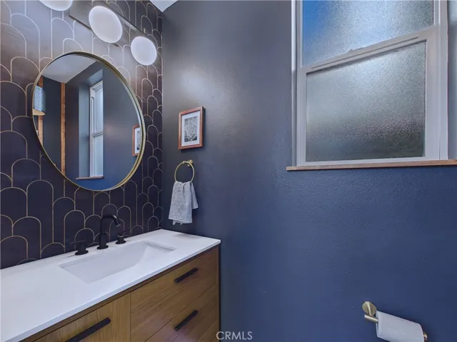 Downstairs powder bathroom.