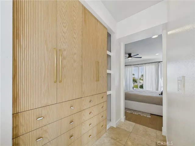 Custom closet in the primary suite.