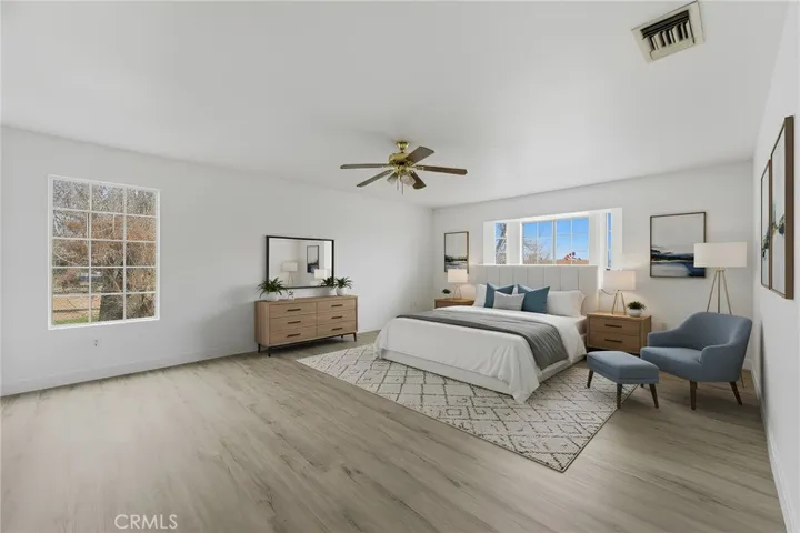 primary bedroom virtually staged