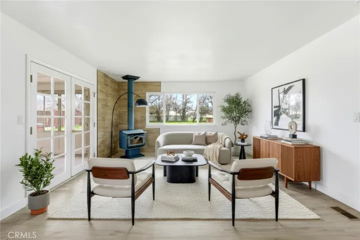 living room virtually staged