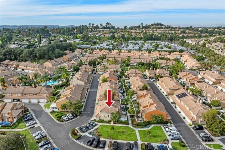 large HOA maintained grassy area directly outside the home