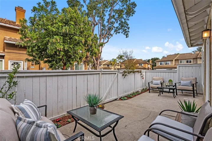 private patio off the dining and living areas