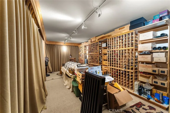 Wine room, untouched photo with storage items in center of room
