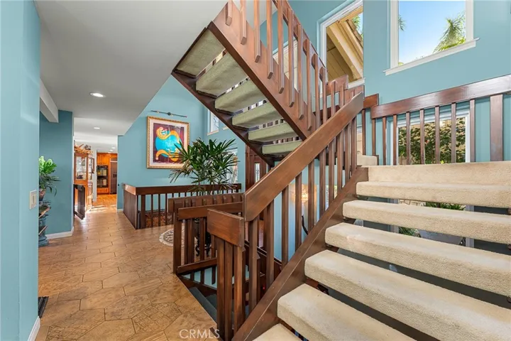 Stairs to upper level.