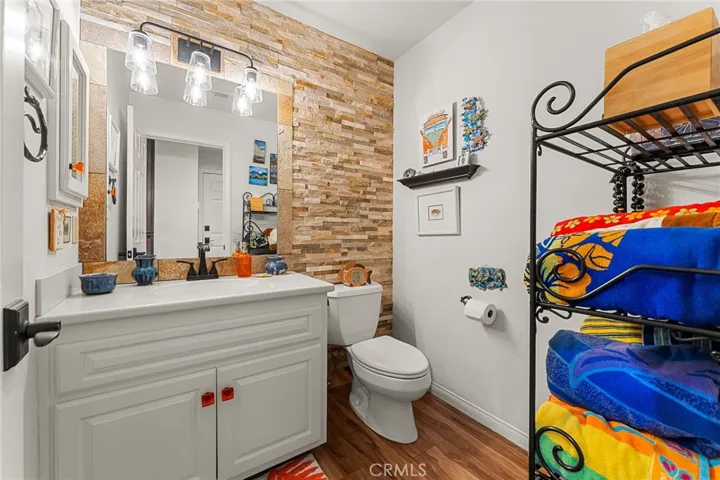 Half bath near kitchen and laundry