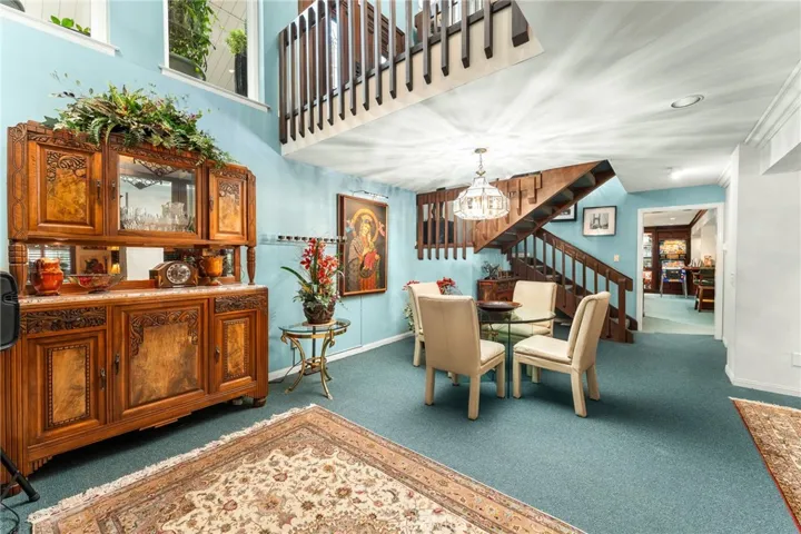 Lower level dining space