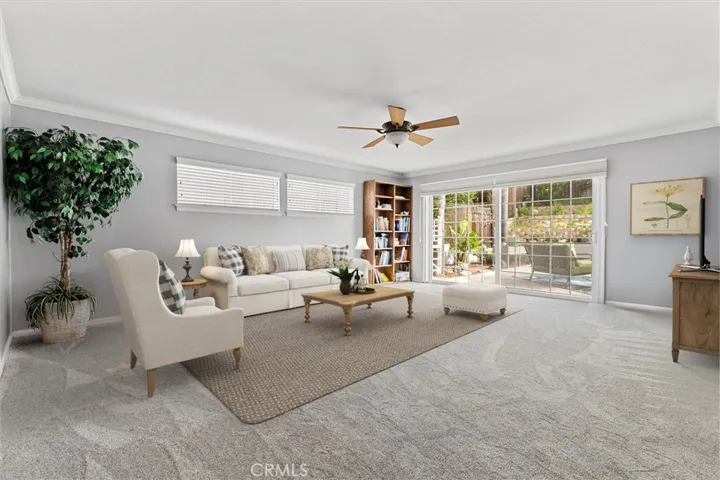 Virtual staging furniture added to family room