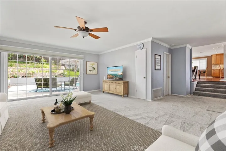 Virtual staging furniture added to family room