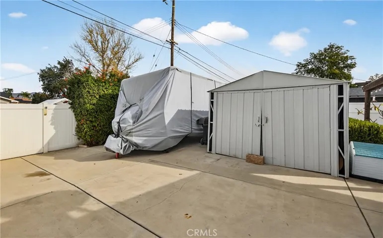 RV storage and 20 ft shed