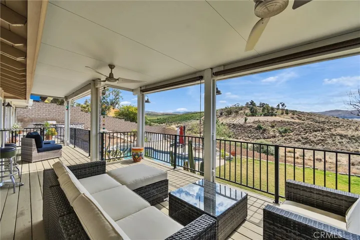 COVERED PATIO OFF THE 3RD BEDROOM WITH CEILING FANS AND OF COURSE, THOS AMAZING VIEWS!