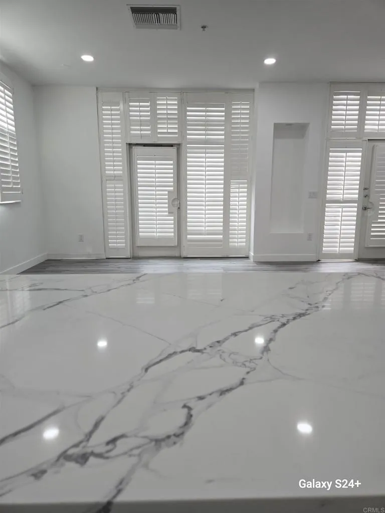 View from the open kitchen to living space
