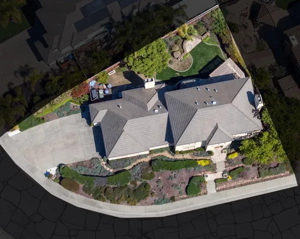 View from above of property