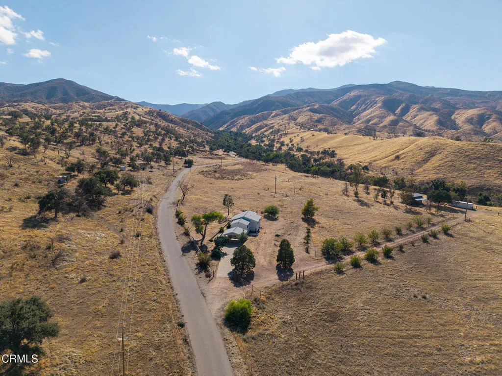 Aerial house & drive - 2170 Aliso Park