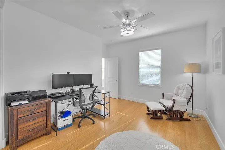 Upstairs guest bedroom, currently used as home office