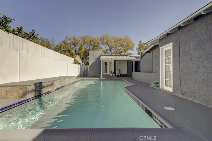 pool at the back of the house