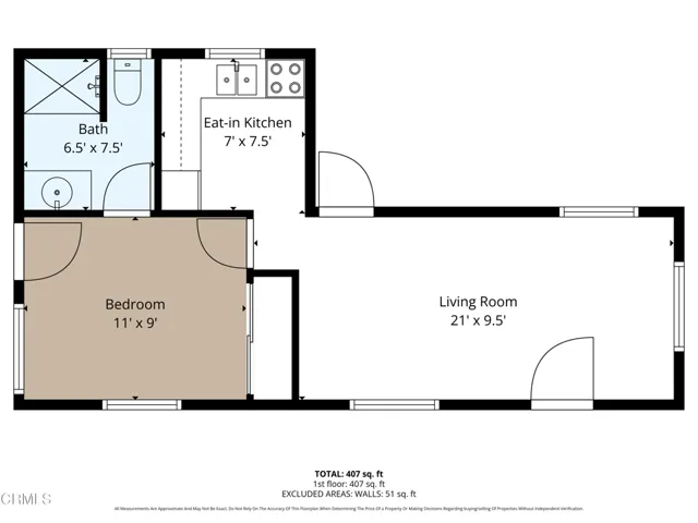 6791 Ojai Ave One bedroom house.