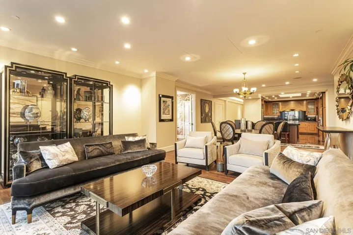 The open, seamless layout creates a living/entertaining area for large-scale or intimate areas as you wish. There is ample room for separate dining, cocktail, music, and quiet areas.  Two expansive terraces invite alfresco dining and relaxing space.