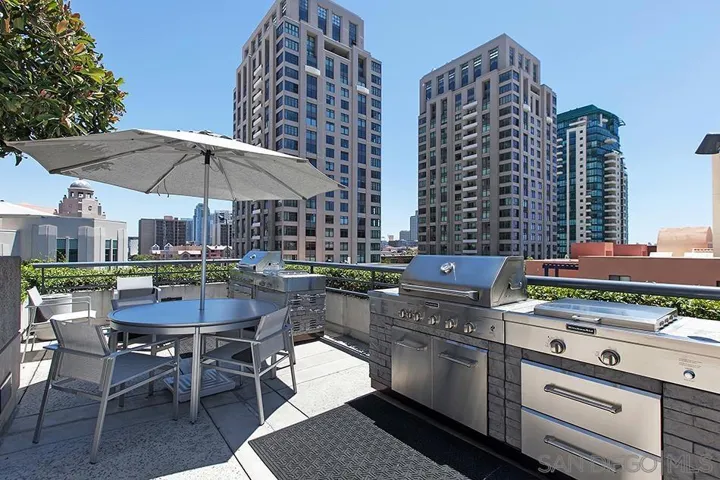 One of three outdoor cooking and dining areas on the Plaza.
