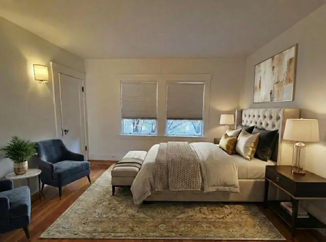 Bedroom featuring wood finished floors