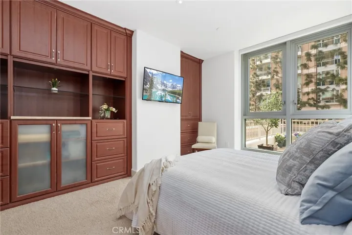 Upgraded built-in cabinets in the second bedroom