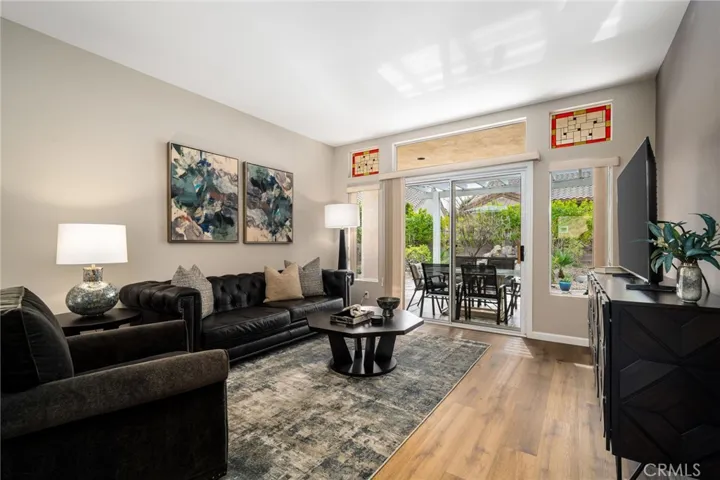 Living area with patio access