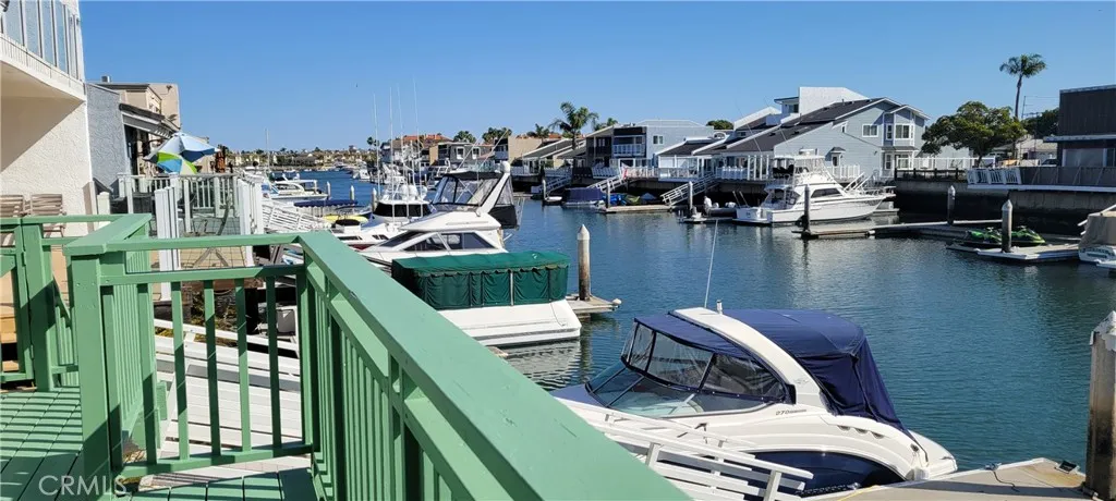 Looking down channel from deck