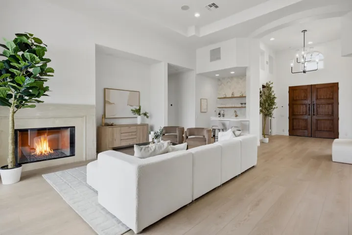 great room to front door