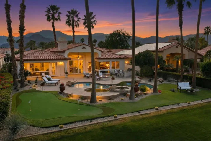 Back of House at sunset