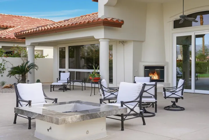 Firepit and fireplace