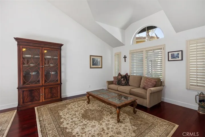 spacious living room with HW floors