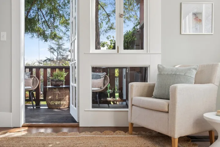SITTING ROOM OPENS TO THE DECK