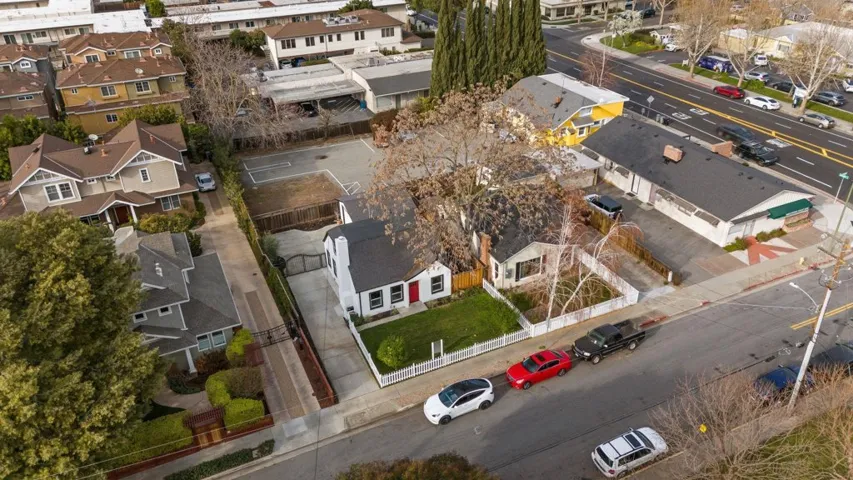 Aerial view of residential area