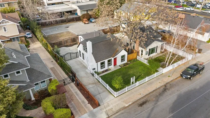 Aerial view of residential area