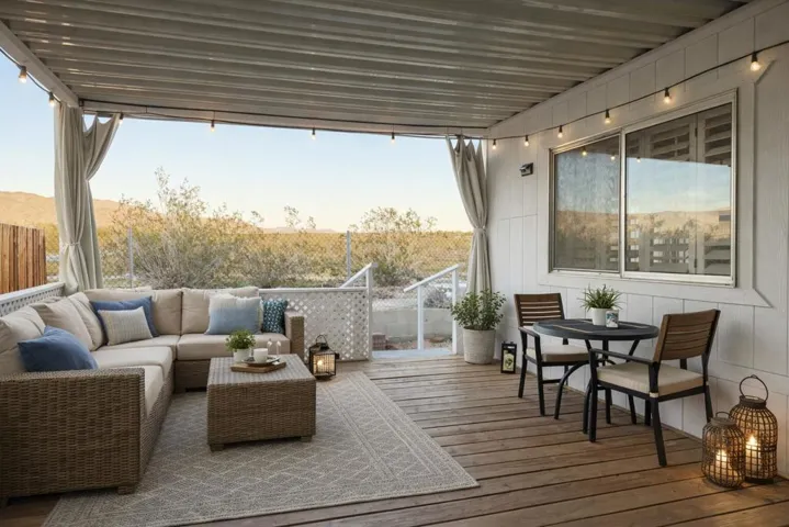 AI Staged Back Patio