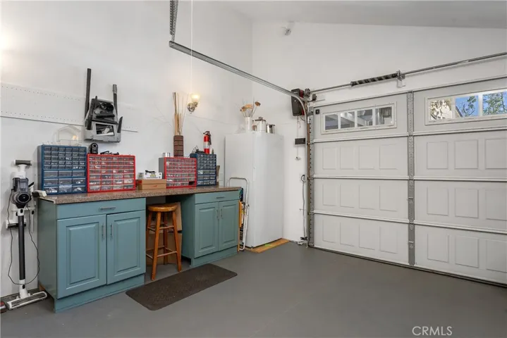 VIEW INSIDE DOUBLE CAR GARAGE
